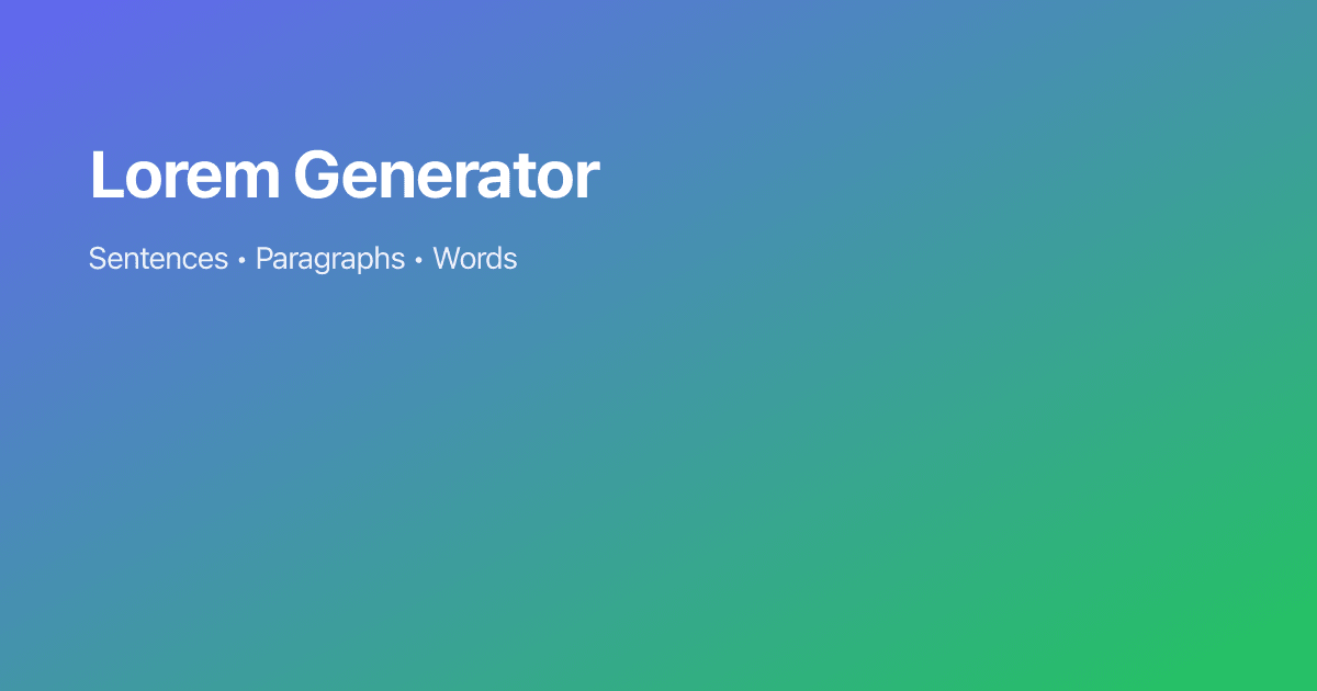 Lorem Ipsum Generator - Generate Placeholder Text Online | Us5.com