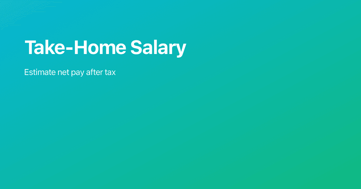 Take Home Salary Calculator - Net Pay After Tax Calculator | Us5.com
